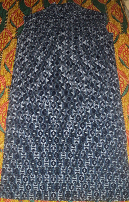 Roaman's Plus Size Navy Print Slouchy Turtleneck Dress Size 1X(22/24)