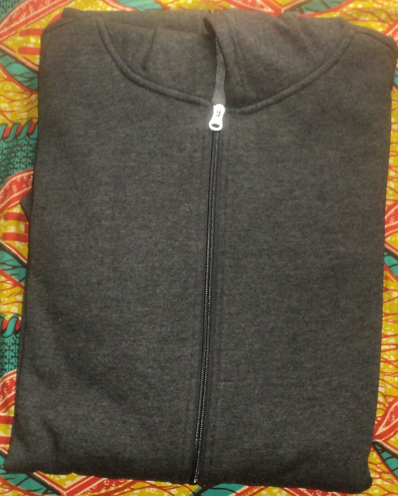 Dreams & Co. Plus Size Heather Charcoal Long Fleece Hoodie Robe Size 2X(26/28)