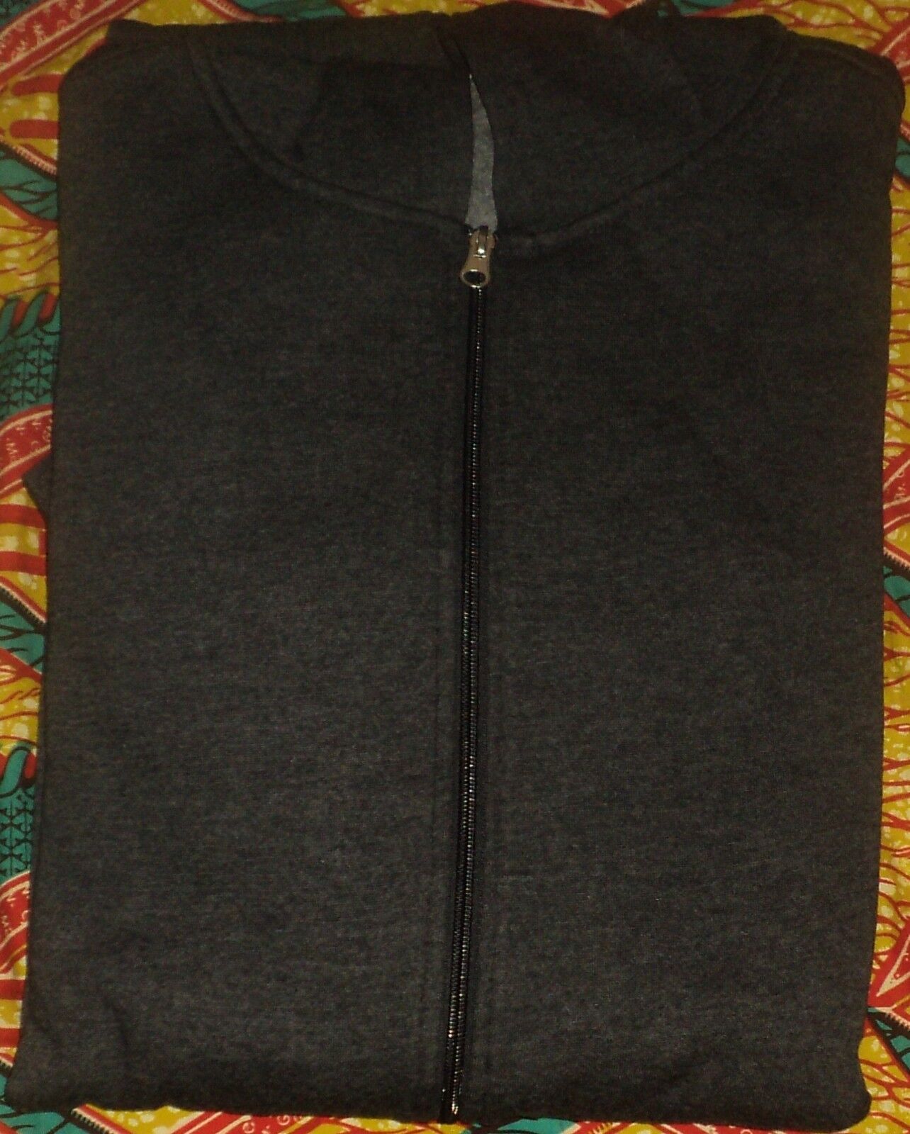 Dreams & Co. Plus Size Heather Charcoal Long Fleece Hoodie Robe Size 2X(26/28)