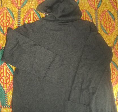 Dreams & Co. Plus Size Heather Charcoal Long Fleece Hoodie Robe Size 2X(26/28)