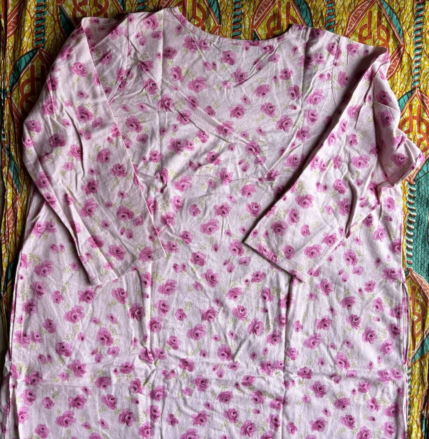 Cozee Corner Plus Size Rose Floral Printed Flannel Nightgown Size 6X(36W/38W)