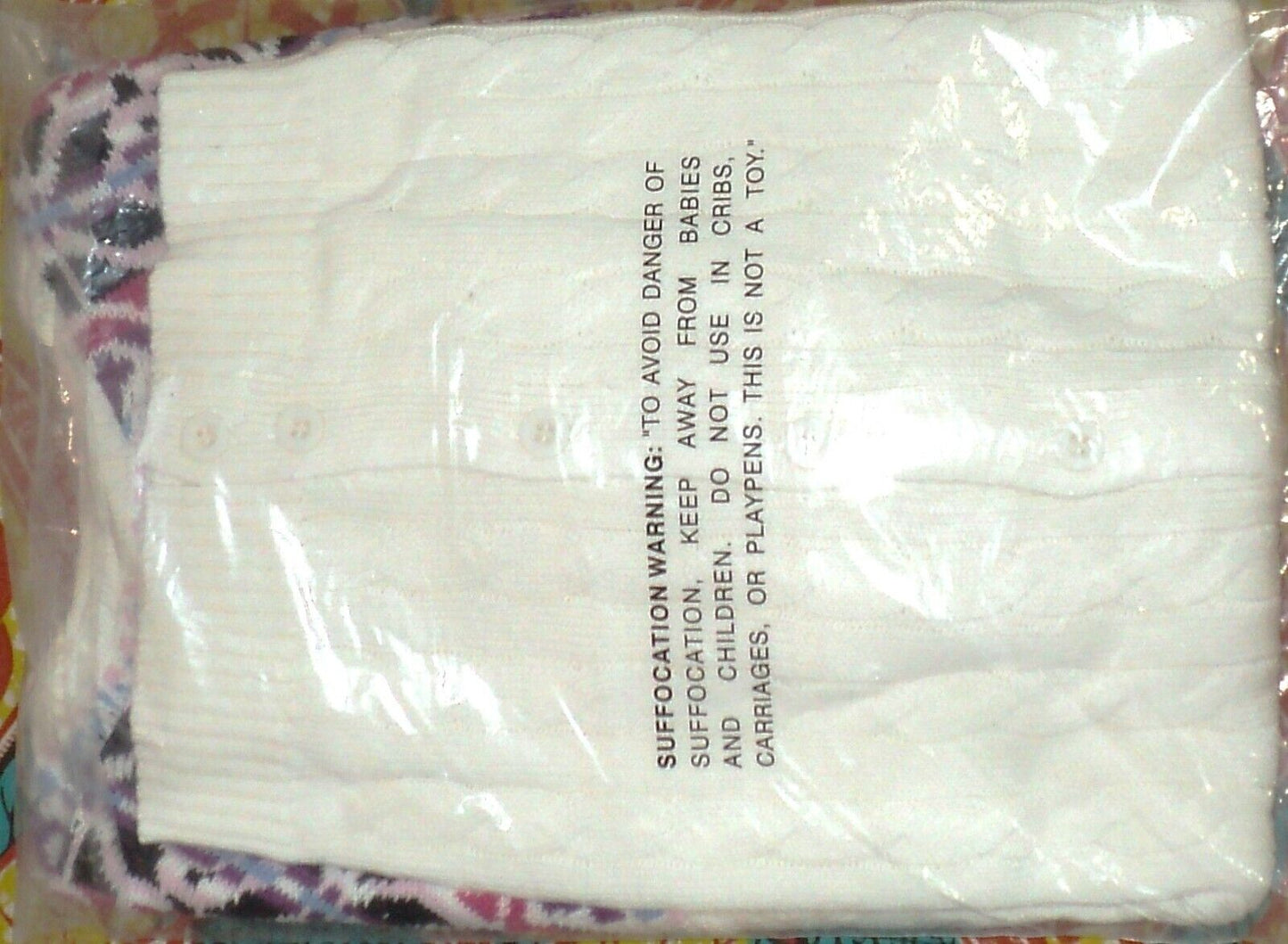 Woman Within Plus Size Ivory Cable Knit Fair Isle Cardigan Sweater 4X(34/36)