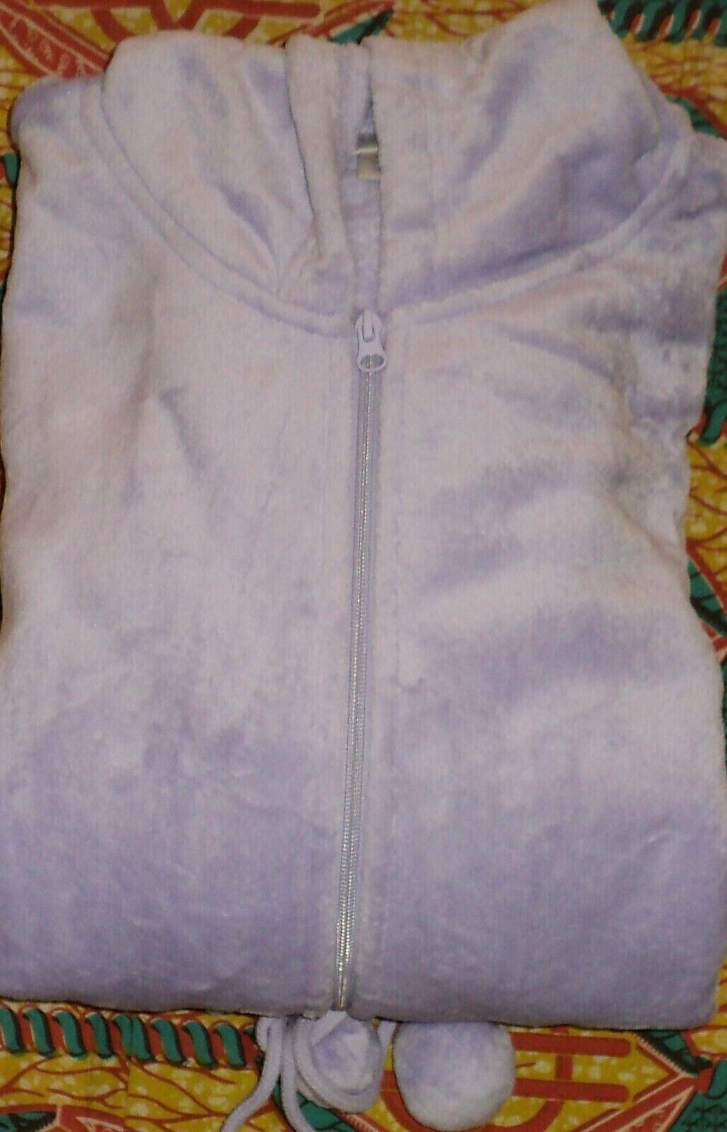 Avenue Plus Size Lavender Zip Front Plain Hooded Robe Size 18/20