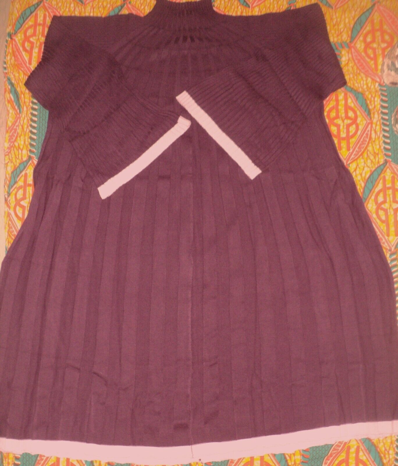 Roaman’s Plus Size Dark Berry Light Berry Swing Sweater Dress Size 2X(26/28)