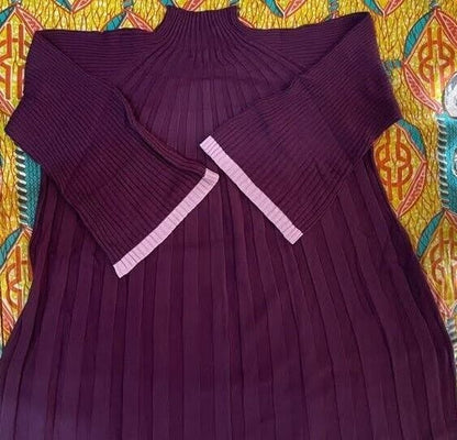 Roaman’s Plus Size Dark Berry Light Berry Swing Sweater Dress Size 2X(26/28)