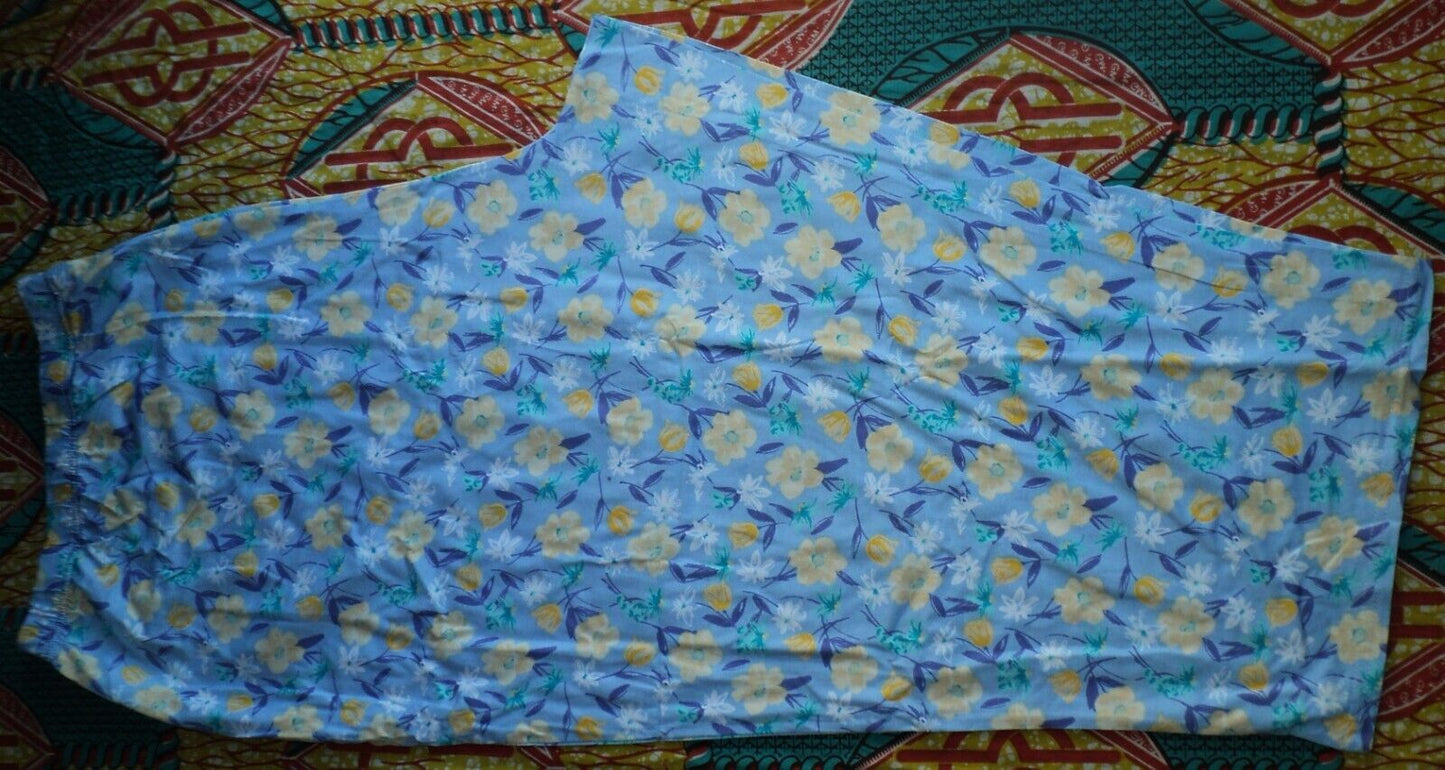 Only Necessities Plus Size Sky Blue Tulip Smocked Capri Pajamas Set Size 1X