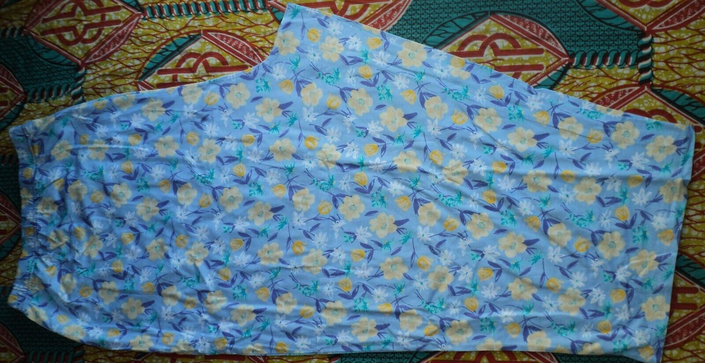 Only Necessities Plus Size Sky Blue Tulip Smocked Capri Pajamas Set Size 1X