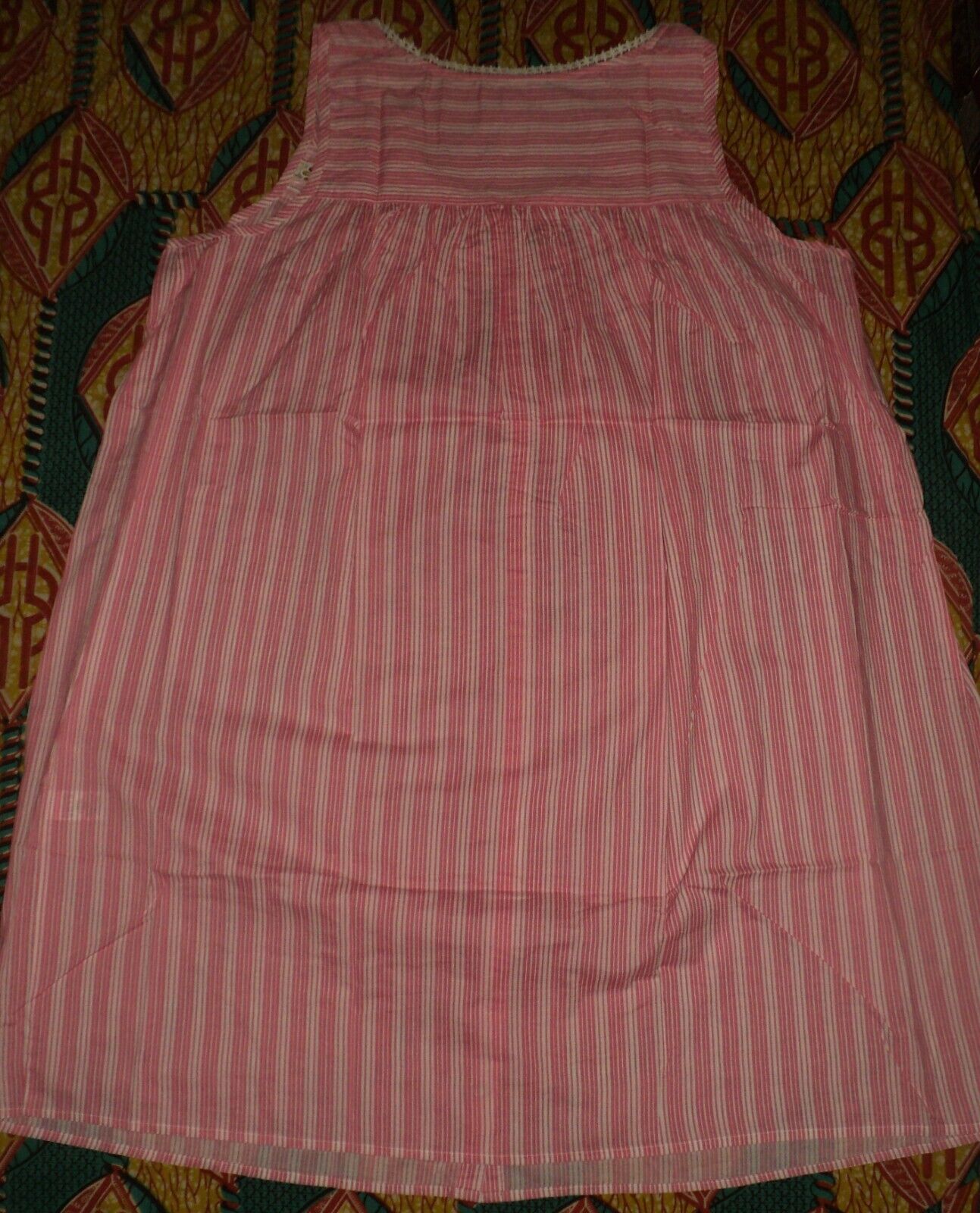 Dreams & Co. Plus Size Peony Petal Stripe Short Sleeveless Nightgown Size 4X