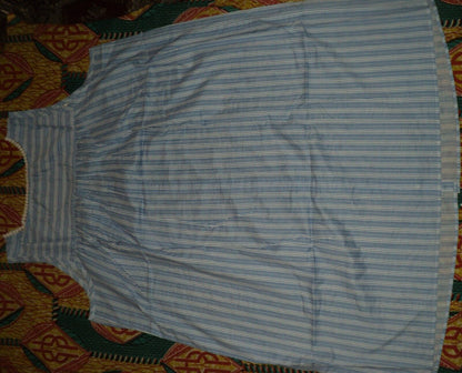 Dreams & Co. Plus Size French Blue Stripe Short Sleeveless Nightgown Size 3X