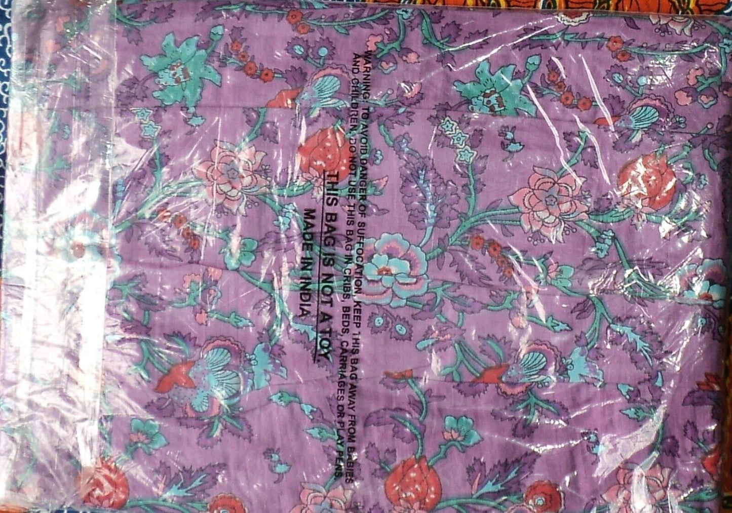 Only Necessities Plus Size Purple Floral Notch Neck Lounger Size 1X(22/24)