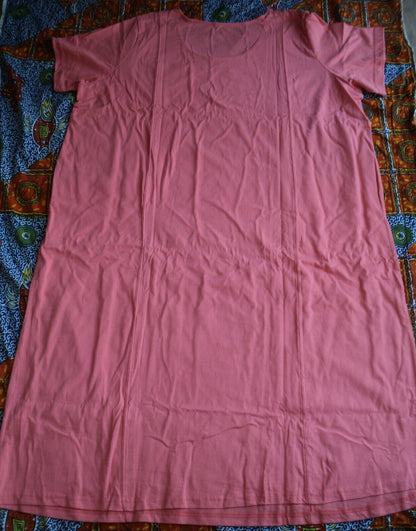 Dreams & Co. Plus Size Sweet Coral Short Sleeves Sleep Shirt Tee Size 1X(22/24)