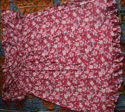 Dreams & Co. Plus Size Strawberry Roses Short Cotton Knit Nightgown Sz 2X-26/28