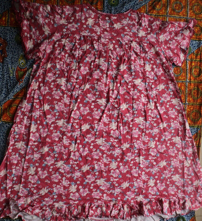 Dreams & Co. Plus Size Strawberry Roses Short Cotton Knit Nightgown Sz 2X-26/28