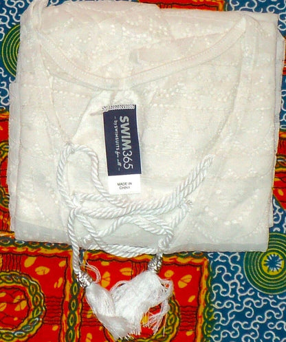 Swimsuits for all Plus Size White Scallop Lace Cover Up Size 26/28