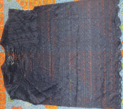Swimsuits for all Plus Size Navy Scallop Lace Cover Up Size 22/24