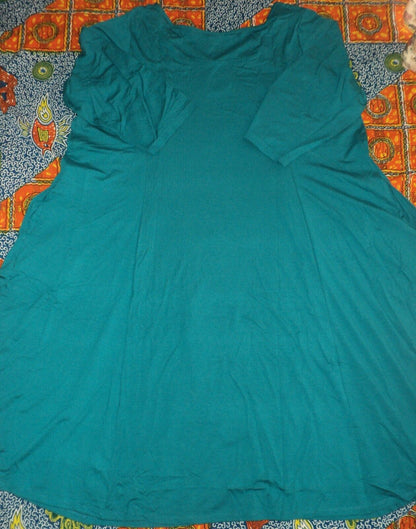 Jessica London Plus Size Deep Teal 3/4 sleeves Twisted Keyhole Dress Size 24W