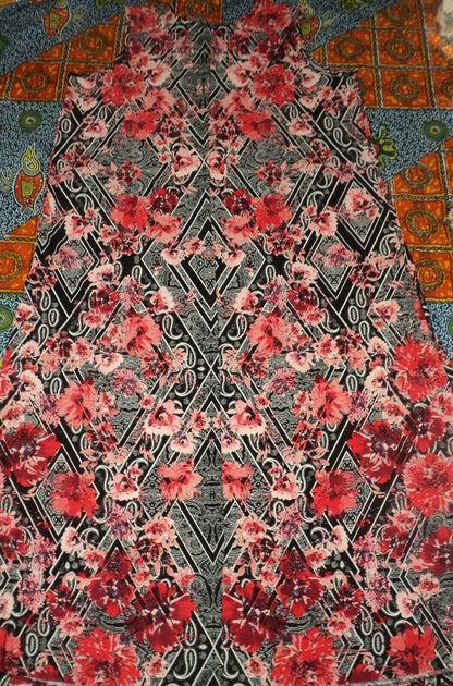 Denim 24/7  Plus Size Floral Paisley Ultra Smooth Print Maxi Dress Size 3X-30/32