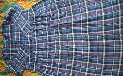 Only Necessities Plus Size Multi Plaid Flannel Snap-Front Lounger Size 2X(26/28)