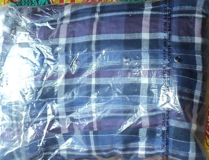 Only Necessities Plus Size Multi Plaid Flannel Snap-Front Lounger Size 2X(26/28)