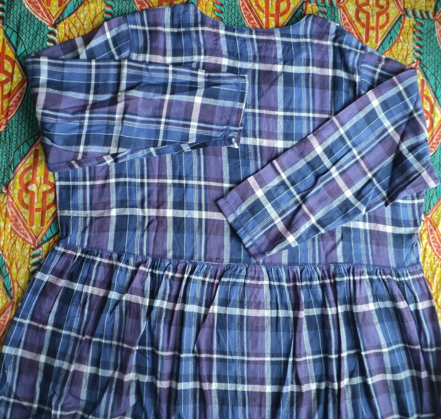 Only Necessities Plus Size Multi Plaid Flannel Snap-Front Lounger Size 2X(26/28)