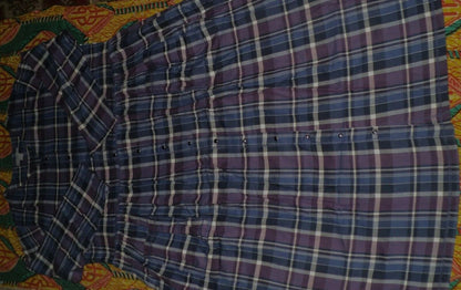 Only Necessities Plus Size Multi Plaid Flannel Snap-Front Lounger Size 2X(26/28)