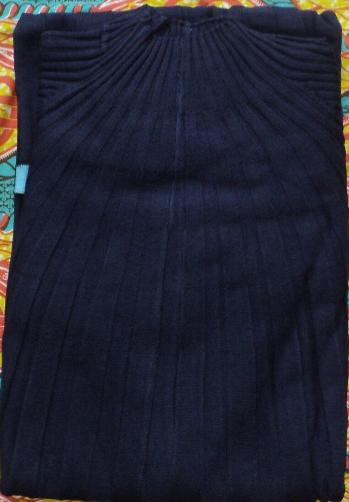 Roaman’s Plus Size Navy Soft Turquois Swing Sweater Dress Size L(18/20)