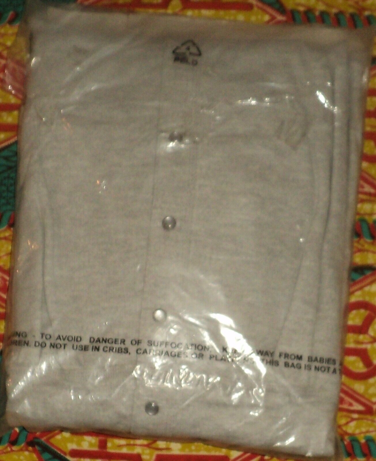 Only Necessities Plus Size Heather Grey Long Snap front Knit Lounger Size 4X