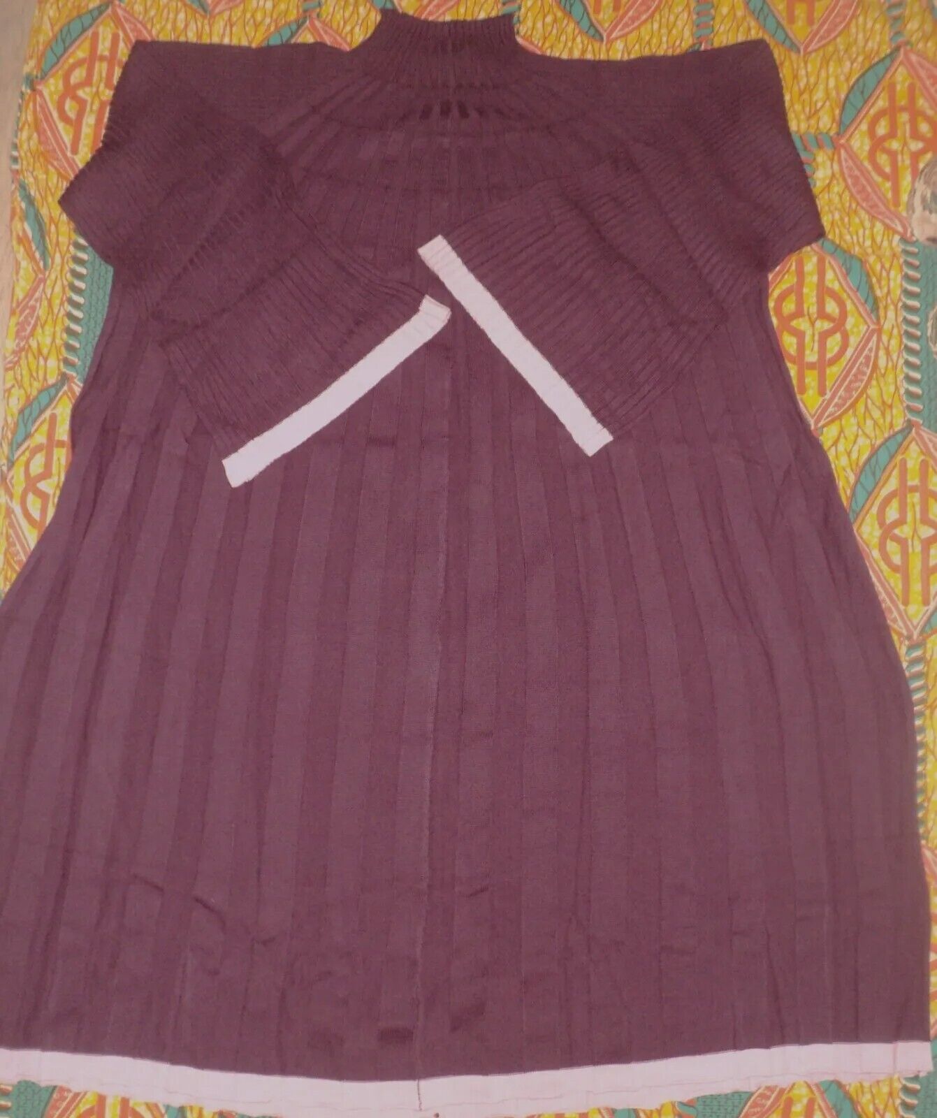 Roaman’s Plus Size Dark Berry Light Berry Swing Sweater Dress Size L(18/20)