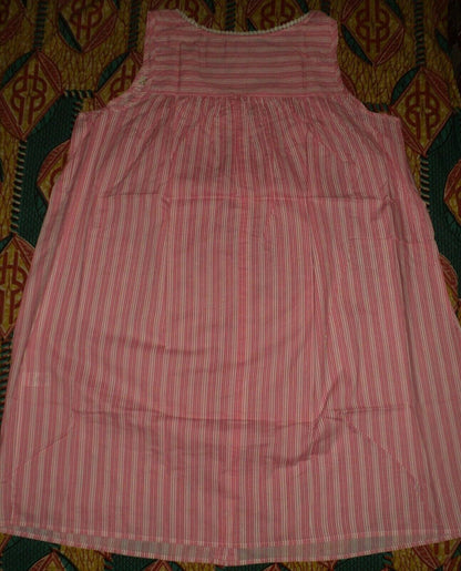 Dreams & Co. Plus Size Peony Petal Stripe Short Sleeveless Nightgown Size 3X