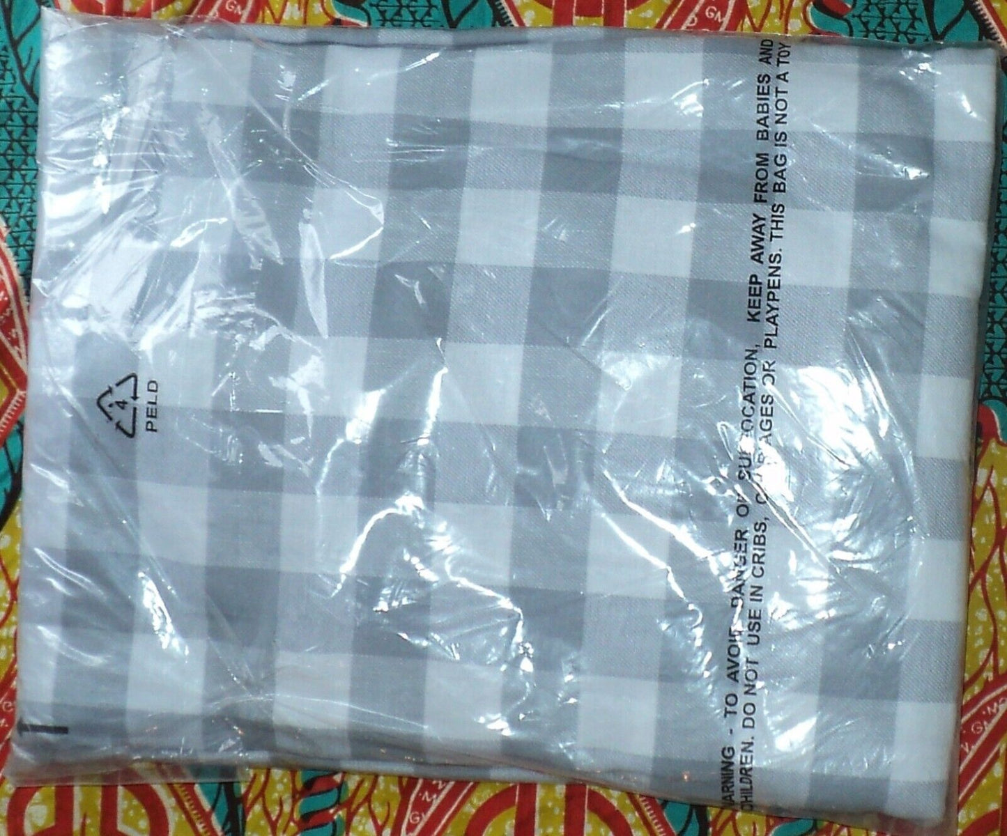 Dreams & Co. Plus Size Grey Buffalo Check Cotton Flannel Lounger Size 1X(22/24)