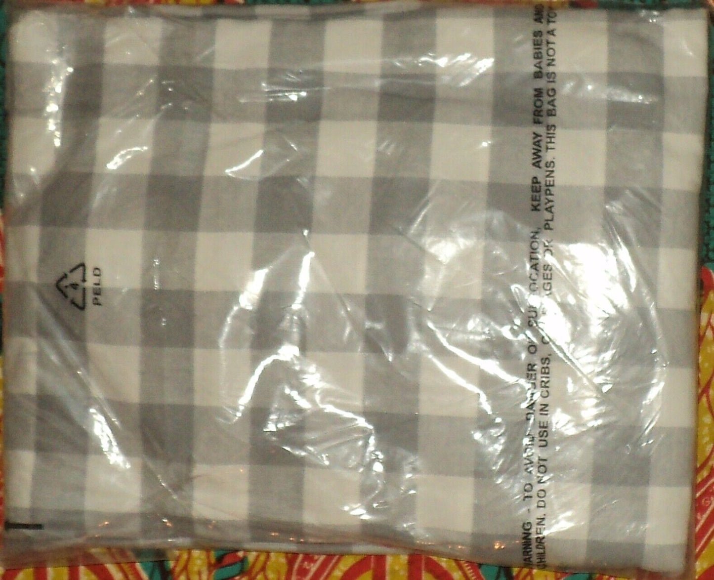 Dreams & Co. Plus Size Grey Buffalo Check Cotton Flannel Lounger Size 1X(22/24)