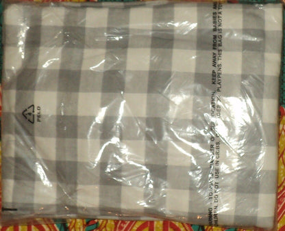Dreams & Co. Plus Size Grey Buffalo Check Cotton Flannel Lounger Size 1X(22/24)