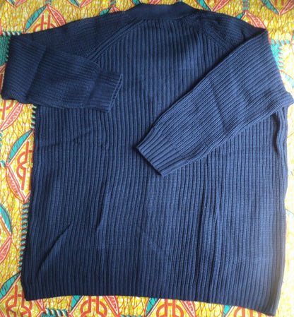 Woman Within Plus Size Navy Long Sleeves Shaker Knit Cardigan Size 3X(30/32)