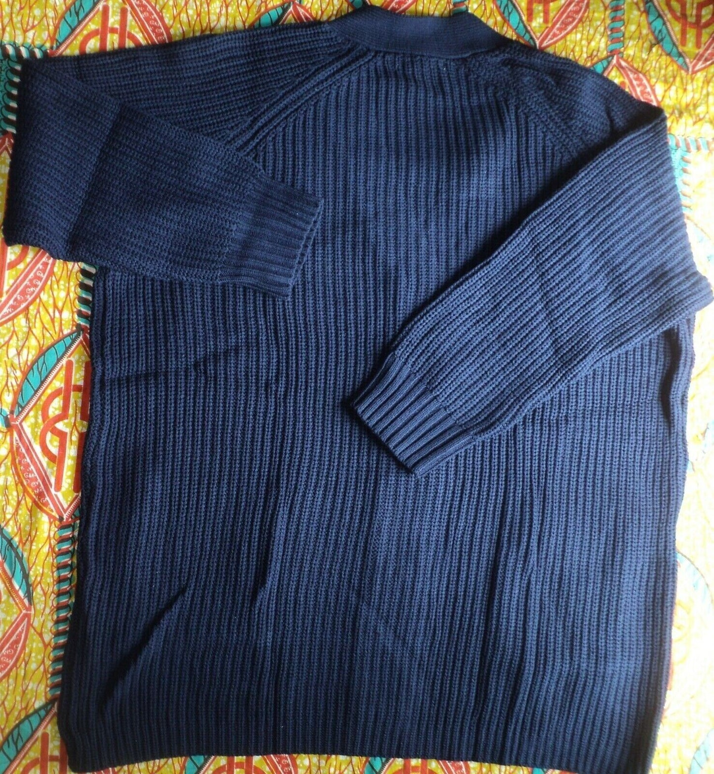 Woman Within Plus Size Navy Long Sleeves Shaker Knit Cardigan Size 3X(30/32)