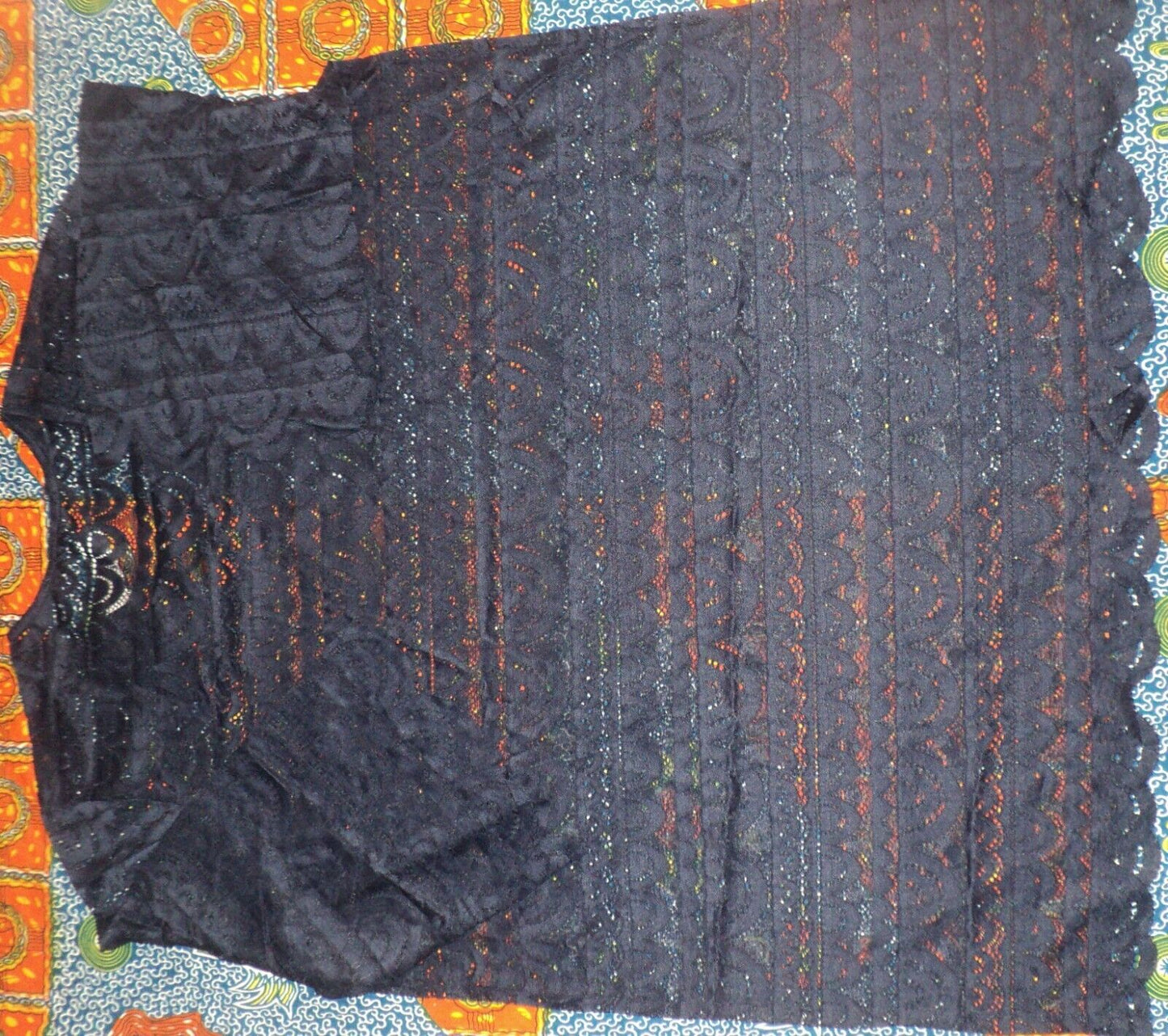 Swimsuits for all Plus Size Navy Scallop Lace Cover Up Size 38/40