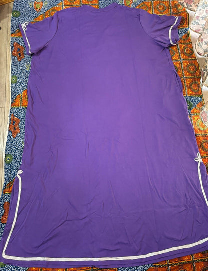 Only Necessities Plus Size Plum Burst Embellished Knit Lounger Size 2X(26/28)