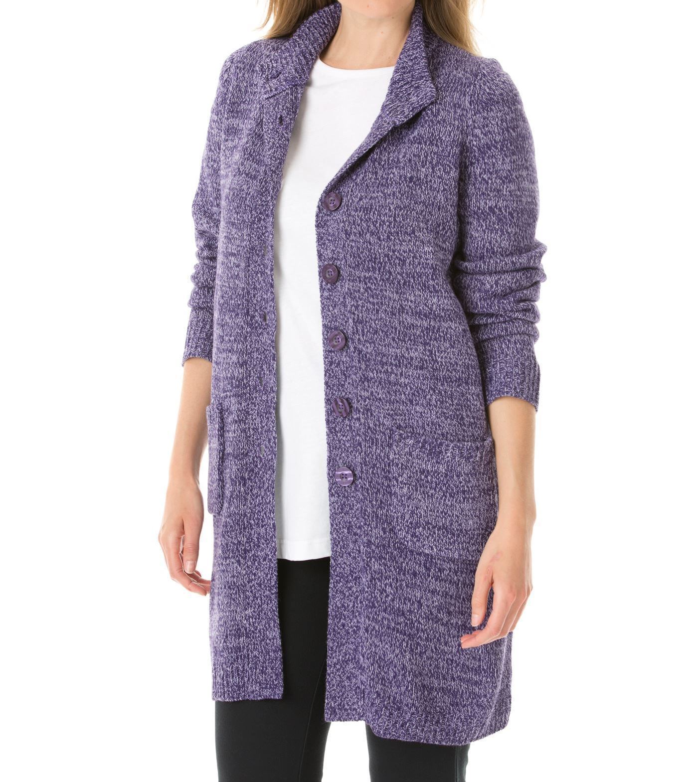 Woman Within Plus Size Deep Grape Lavender Sweater Cardigan Size 1X(22/24)