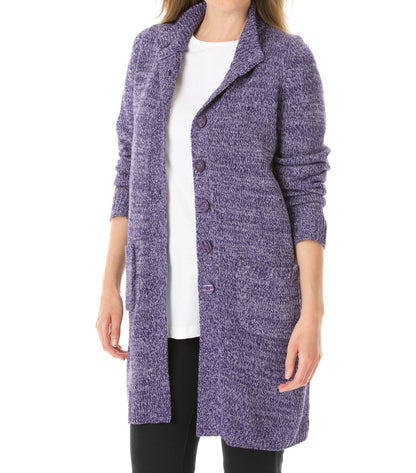 Woman Within Plus Size Deep Grape Lavender Sweater Cardigan Size 1X(22/24)