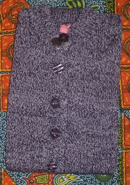 Woman Within Plus Size Deep Grape Lavender Sweater Cardigan Size 1X(22/24)