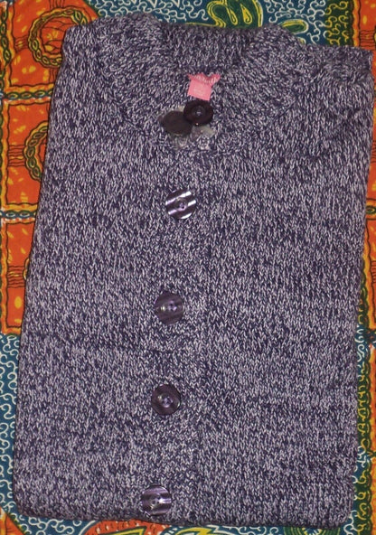 Woman Within Plus Size Deep Grape Lavender Sweater Cardigan Size 1X(22/24)