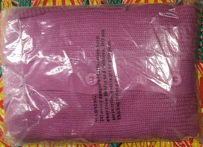 Woman Within Plus Size Deep Orchid Shaker Knit Cardigan Size 3X(30/32)