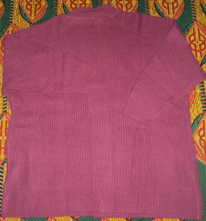 Woman Within Plus Size Deep Orchid Shaker Knit Cardigan Size 3X(30/32)