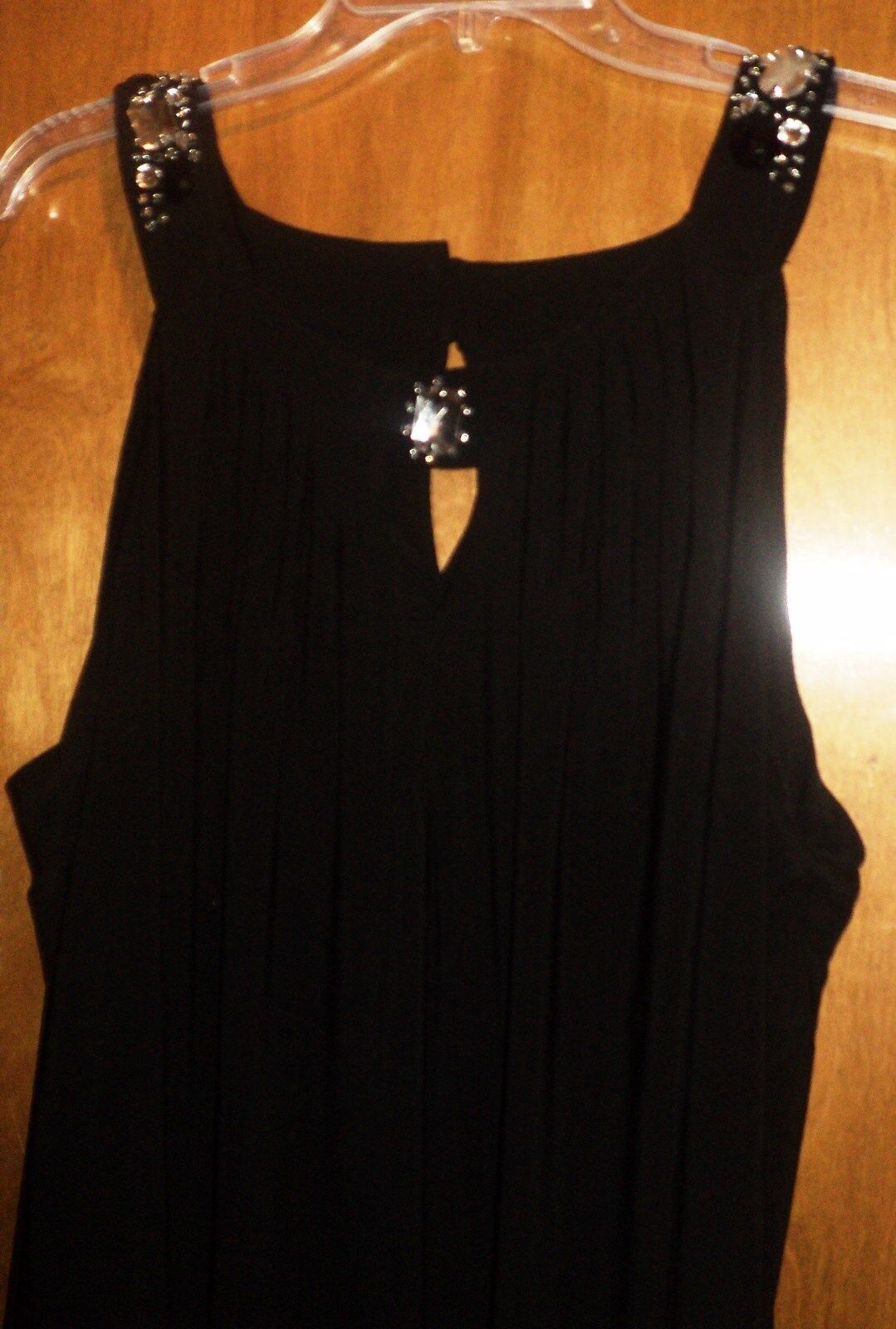 Fashion Bug Plus Size Black Sleeveless Bling It Up Little Dress Size 22W