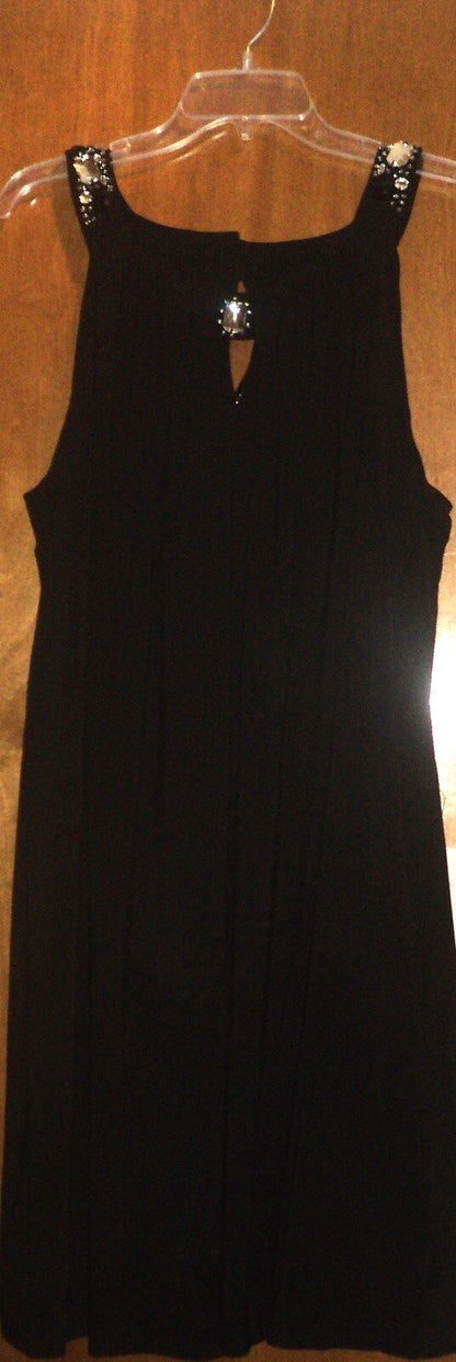 Fashion Bug Plus Size Black Sleeveless Bling It Up Little Dress Size 22W