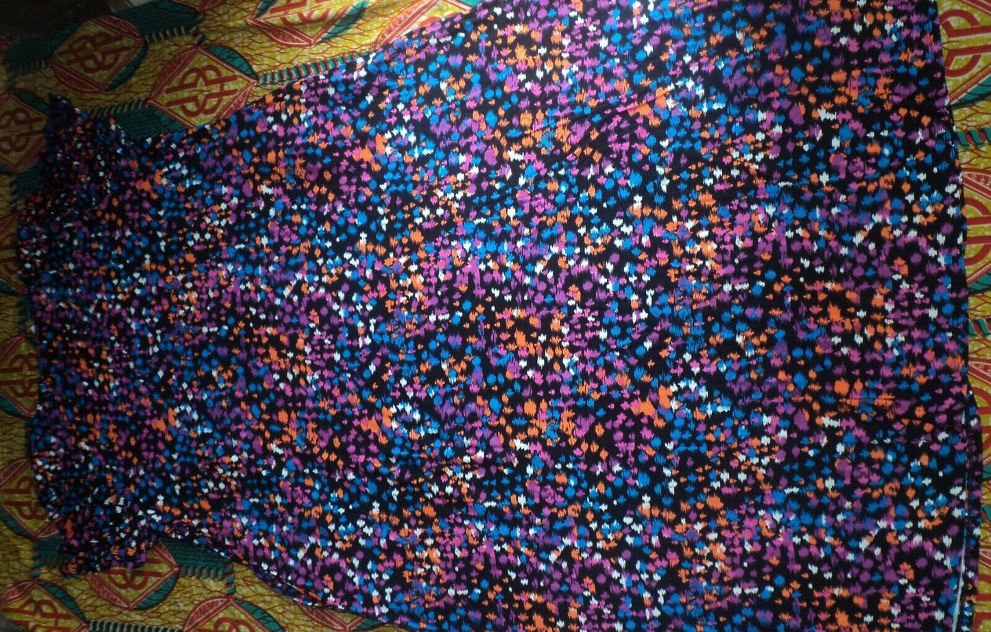 Jessica London Tall Plus Size Abstract Multi Crochet Applique Maxi Dress Sz 24W