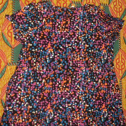 Jessica London Tall Plus Size Abstract Multi Crochet Applique Maxi Dress Sz 24W