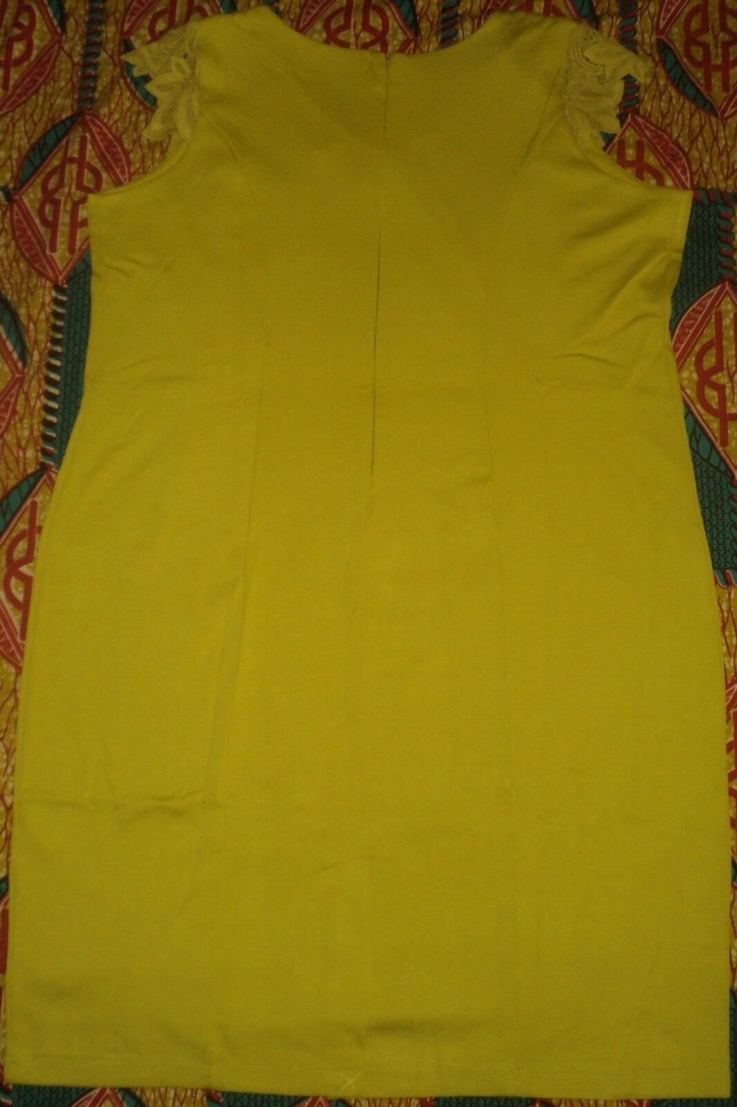 Roaman's Plus Size Bright Pistachio V-neckline Lace Trim Dress Size 26W