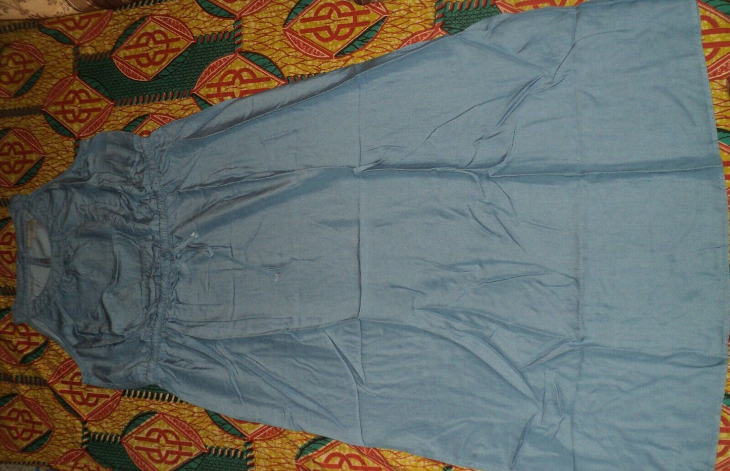 Jessica London Plus Size Light Stonewash  Sleeveless Tencel Maxi Dress Size 16W