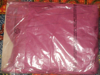 Only Necessities Plus Size Magenta Embroidered Flutter Sleeve Short Lounger 2X