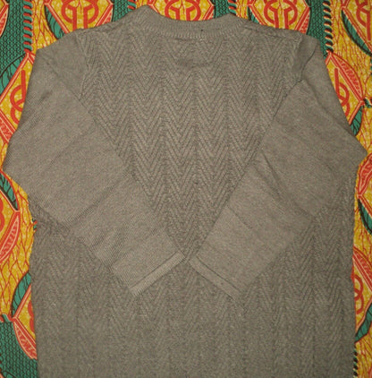 Woman Within Plus Size Medium Heather Grey Chevron Stitch Sweater Dress Size 1X